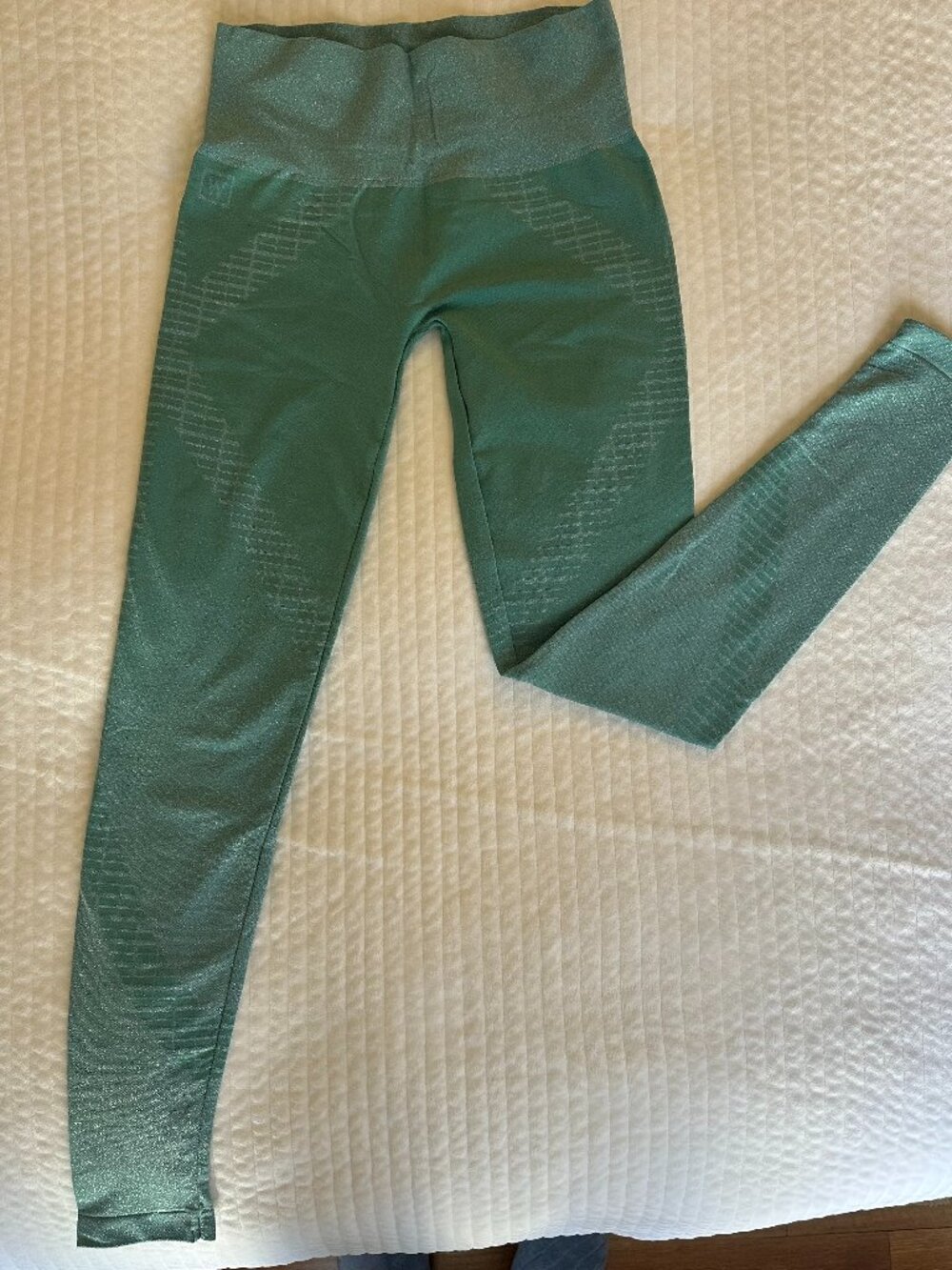 Wolford Shimmer Sparkle Leggings Green Size S | High Rise